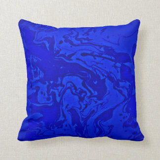 Coussin Le point noir de la tourbe bleue de cobalt personn