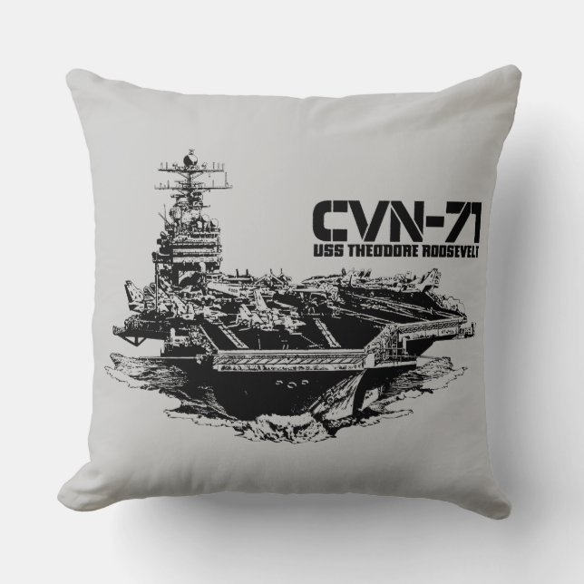 Coussin Le porte-avions Theodore Roosevelt Dawsonsf thi (Recto)