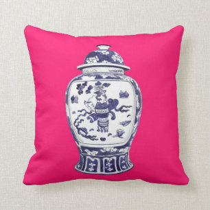 Coussin Le pot de gingembre sur Fuschia 2 a dégrossi imag