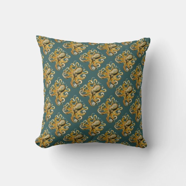Coussin Le poulpe d'Ernst Haeckel (Recto)
