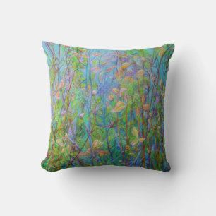 Coussin Le pré de printemps près du sentier