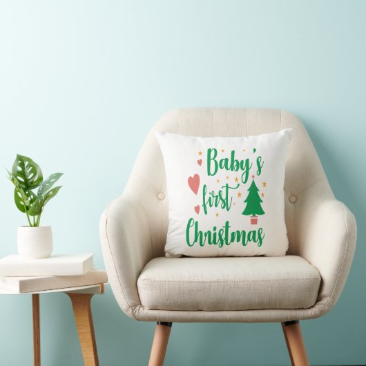 Coussin Le premier Noël de bébé (Chaise)