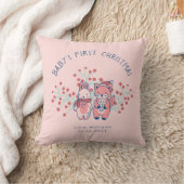 Coussin Le premier Noël de bébé, amis de la forêt (Couverture)