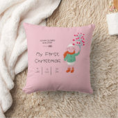 Coussin Le premier Noël de bébé - Illustration d'un agneau (Couverture)