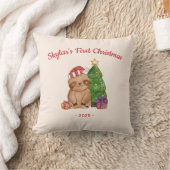 Coussin Le premier Noël du bébé Keepsaké (Couverture)
