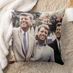 Coussin Le président américain John Kennedy & Robert & Ted
