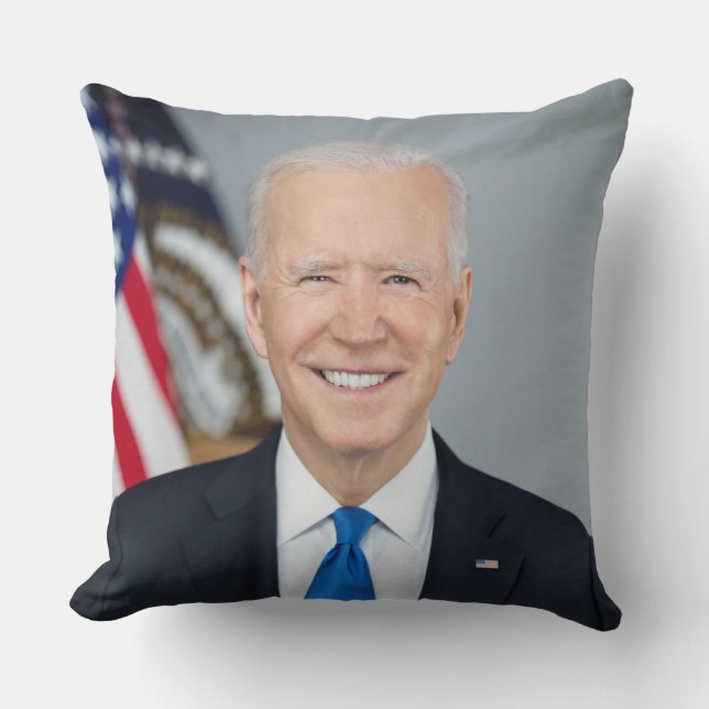 Coussin Le président Joe Biden Portrait de la Maison Blanc (Recto)