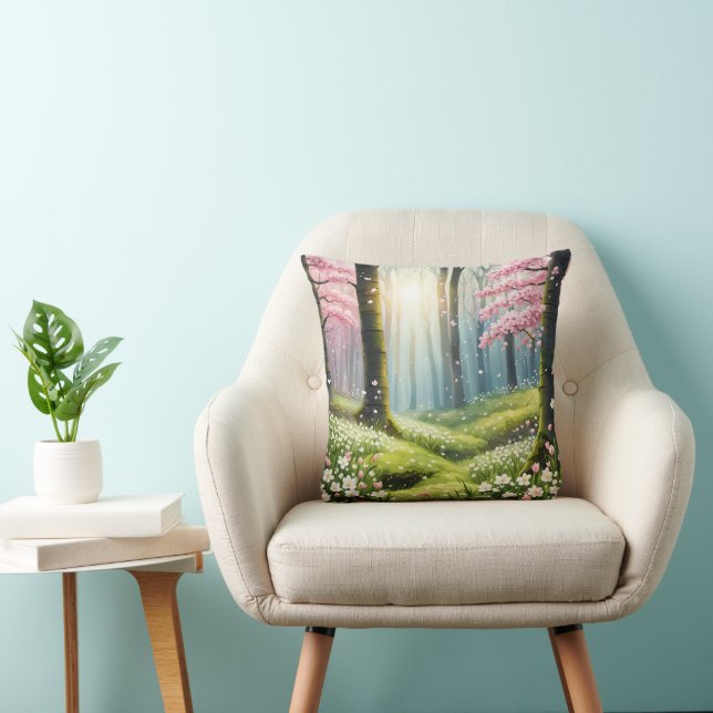 Coussin Le Printemps Dans La Forêt (Chaise)