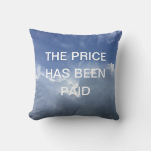 Coussin Le Prix A Été Payé Inspirationnel Christian