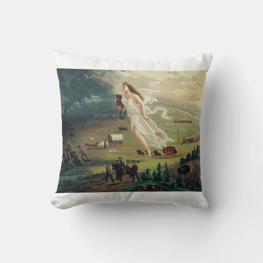 Coussin Le Progrès américain par John Gast (Recto)
