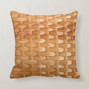 Coussin Le regard de la texture en osier de Basketweave de