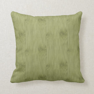 Coussin Le regard du bambou dans le grain olive en bois de