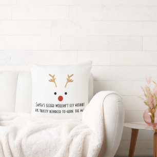 Coussin Le renne Trusty de père Noël minimal