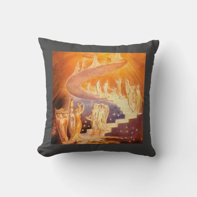 Coussin Le rêve de Jacob par William Blake (Recto)