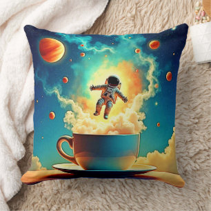 Coussin Le rêve du café de l'astronaute