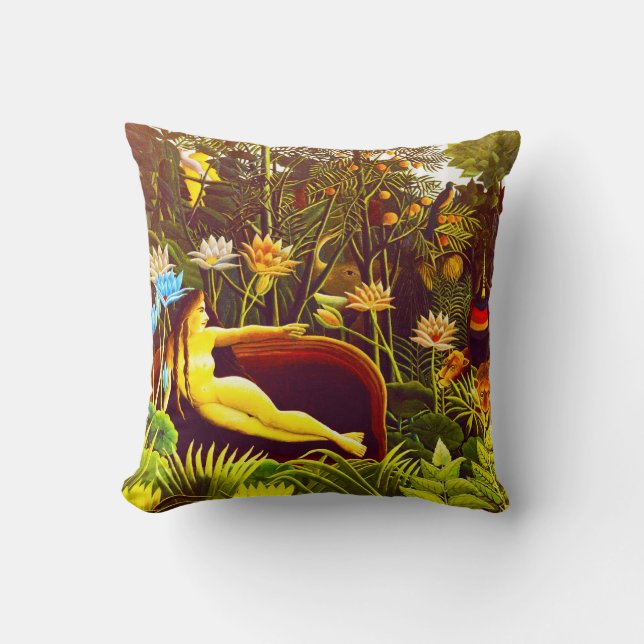 Coussin Le rêve, par Henri Rousseau (Recto)