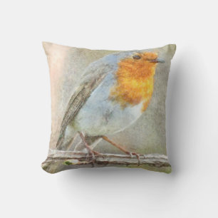 Coussin Le Robin Est Une Aquarelle Gabriel
