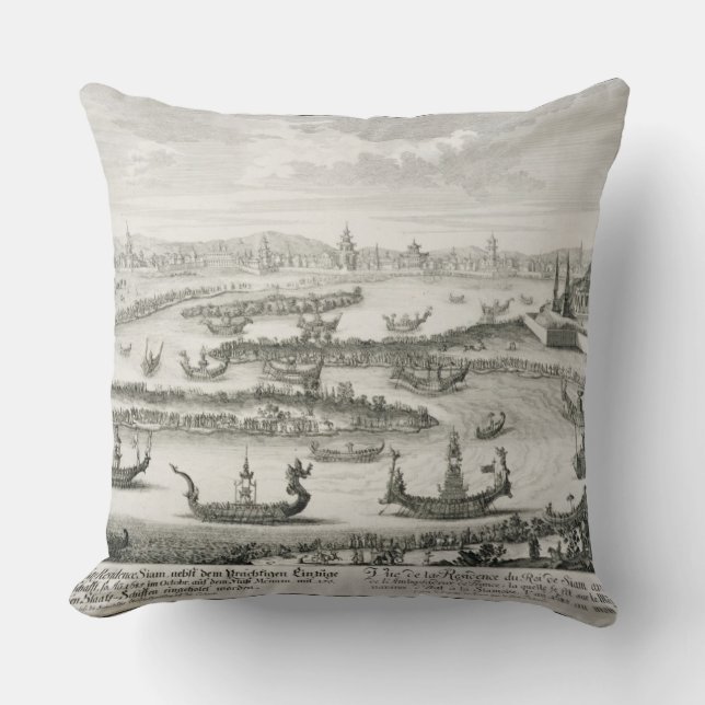 Coussin Le roi de la résidence du Siam, du 'einer (Recto)