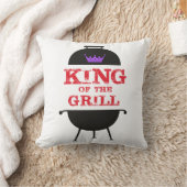 Coussin Le Roi Du Grill, Noir Violet Couronne Rouge (Couverture)