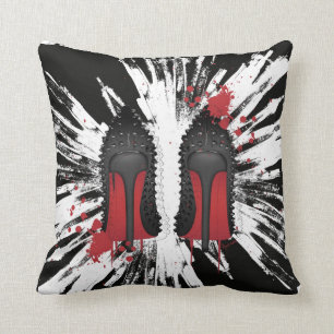 Coussin Le rouge base des éclaboussures et des