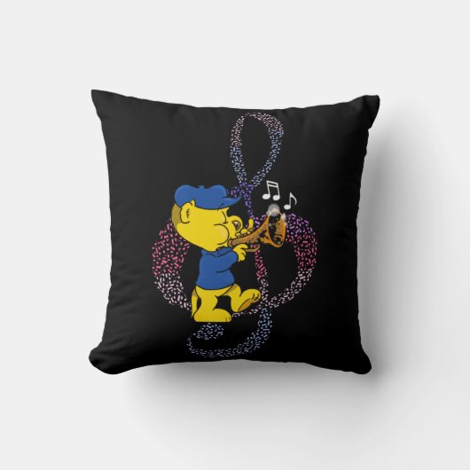 Coussin Le Rumpus Musical de Ferald ! Lancer l'oreiller (Recto)