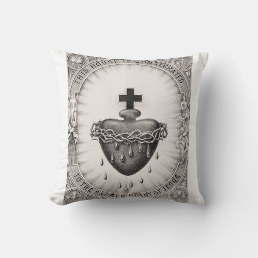 Coussin Le Sacré-Cœur de Jésus Symbole du Divin (Recto)