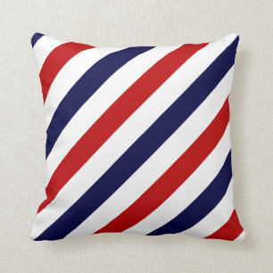 Coussin Le salon de coiffure barre le motif rayé