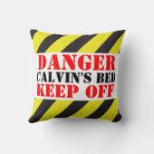 Coussin Le signe de danger d'enfants appelé retiennent le (Verso)