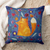 Coussin Le Smart Fox dans le jardin des fleurs (Couverture)
