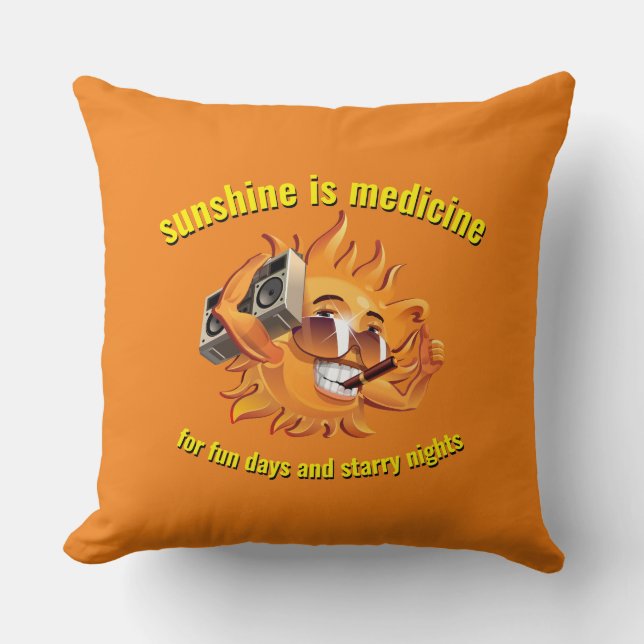 Coussin Le soleil est la médecine (Recto)