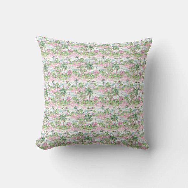 Coussin Le Soleil Tropical Échauffe L'Âme (Recto)