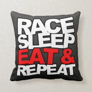 Coussin Le sommeil de course mangent et répètent
