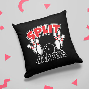 Coussin Le split arrive drôle Bowling
