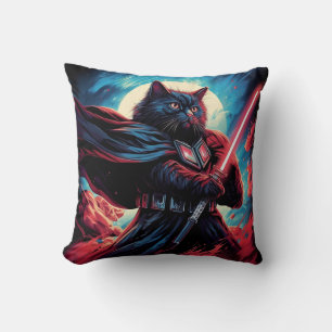 Coussin Le Stardust Samurai Guerrier de chat cosmique