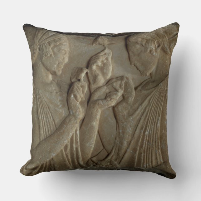 Coussin Le Stele de Pharsalos dépeignant la glorification (Recto)