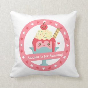 Coussin Le sundae est pour le dimanche ! Sundae de dessin