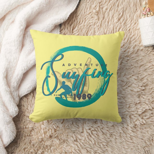 Coussin Le surf | Jeu d'oreiller 16 pouces (Couverture)