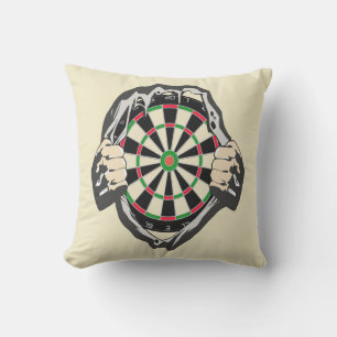 Coussin Le tableau de fléchettes sur votre poitrine Peur d