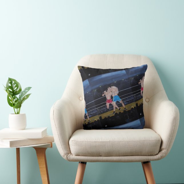 Coussin Le tableau Les Boxeurs par Alfred Fox (Chaise)