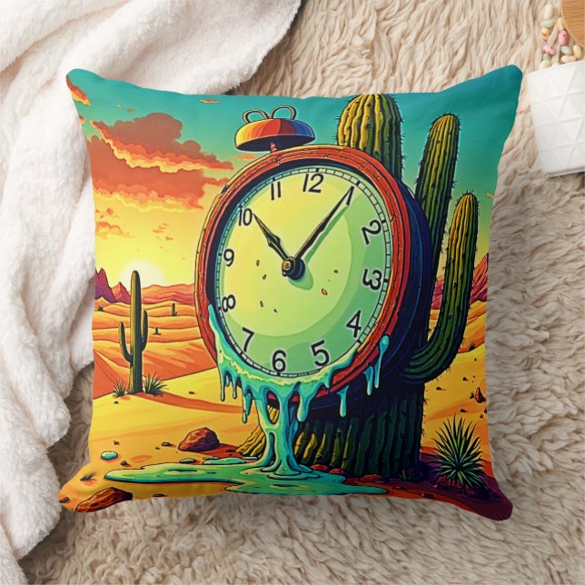 Coussin Le Temps Du Désert S'Éteint Horloge (Couverture)