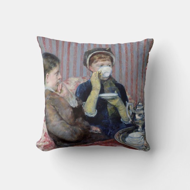 Coussin Le thé de l'après-midi, Mary Cassatt (Recto)