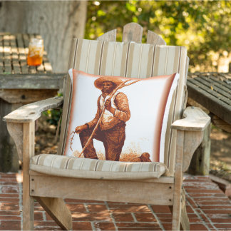 Coussin "Le Traqueur~Aborigène Australien"