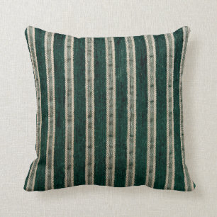 Coussin Le vert barre le tissu de tapisserie d'ameublement