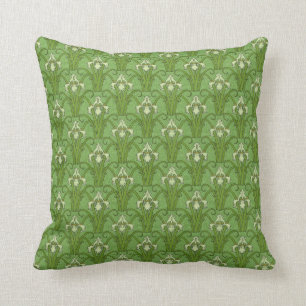 Coussin Le vert d'émeraude victorien des années 1880