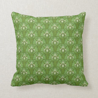Coussin Le vert d'émeraude victorien des années 1880