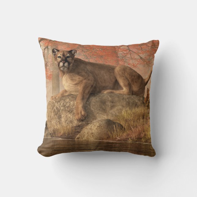 Coussin Le vieux puma (Recto)