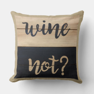 Coussin Le vin pas l'art graphique humoristique