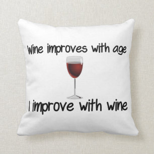 Coussin le vin s'améliore avec l'âge