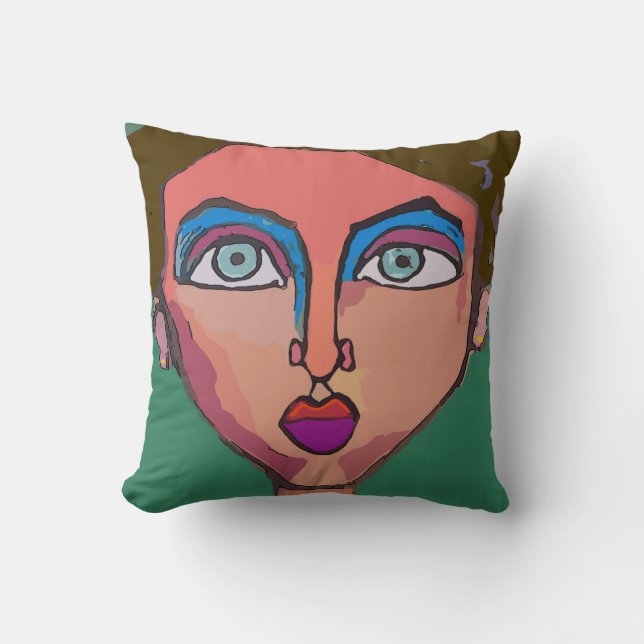 Coussin Le visage de la femme Abstraite (Recto)