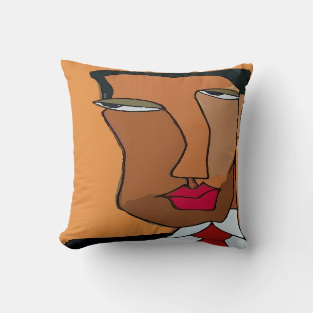 Coussin Le visage de l'homme Abstrait (Recto)
